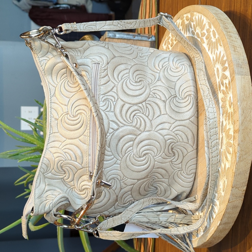 Giulia Massari swirl leather bag cream/gray - Picture 2 of 15